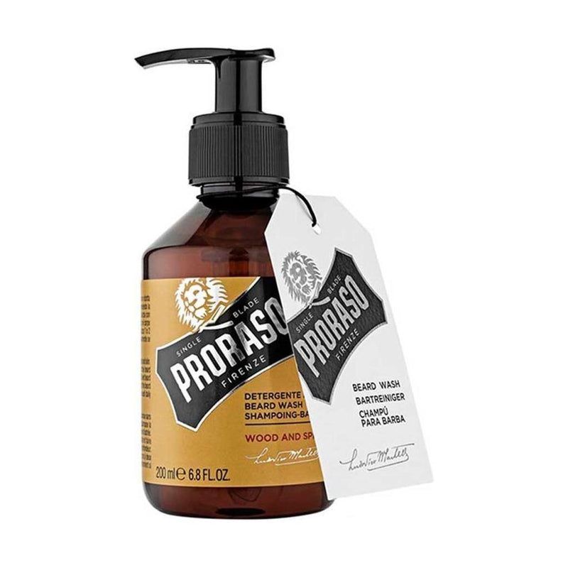 Proraso Proraso Single Blade Wood And Spice Beard Wash 6.8 Oz Beard Wash