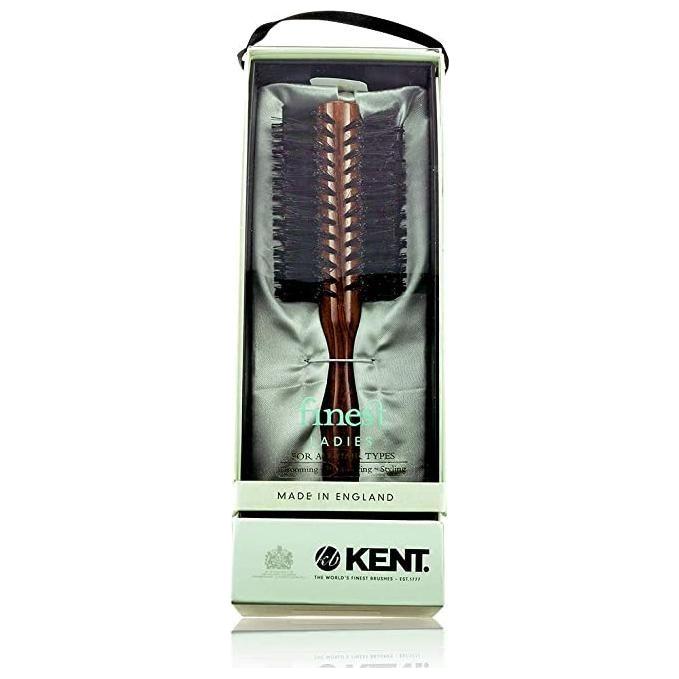 KENT Kent DA2 Radial Danta Wood Pure Black Bristle Hairbrush, Medium Hairbrush Gray
