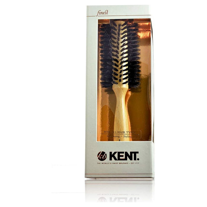 Kent LBR2 Finest Ladies Pure Black Boar Bristle Radial Hair Brus