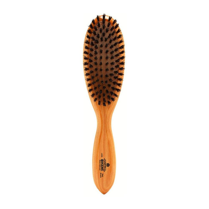 Kent LC22 Finest Ladies Oval Grooming Hair Brush. Pure Black Bristle