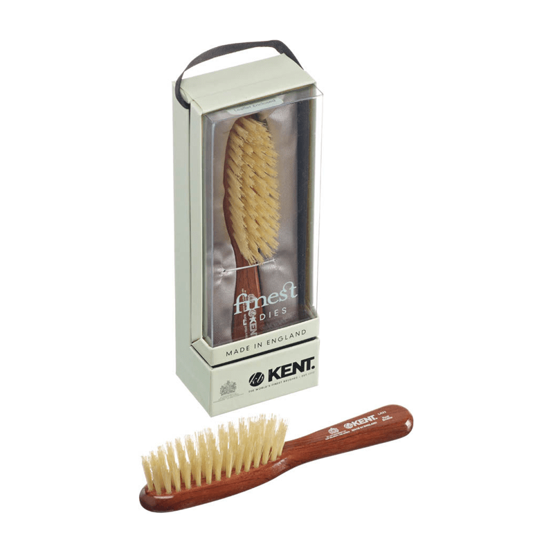 KENT Kent LR23 Danta Wood Pure White Bristles Handbag Size Hair Brush Hair Brush Gray