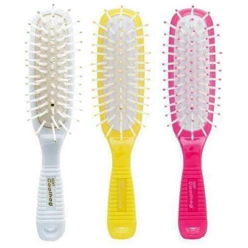 KENT Kent KB Cool Hog Small Travel Bag Size Hairbrush. Colorful, Cushioned Hairbrush Light Gray