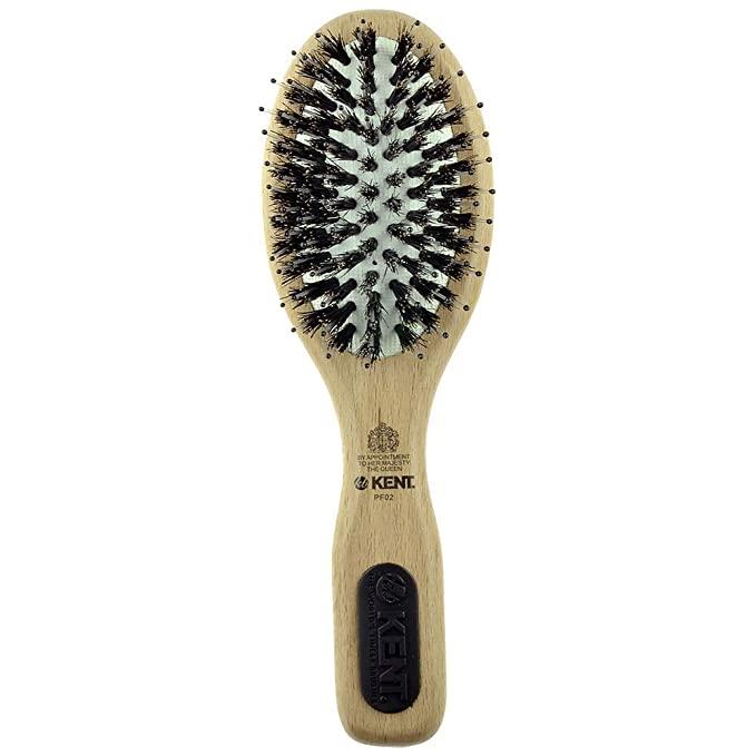 Kent NS02 / PF02 Small Cushion Nylon and Bristle Porcupine Hair Brush