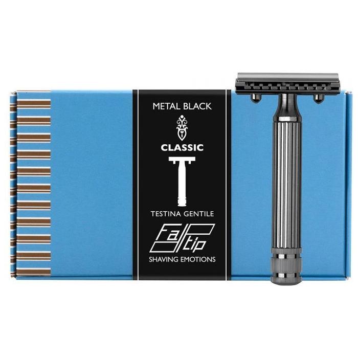 Fatip Classic Metal Black Testina Gentile Closed Comb Safety Razor 42123