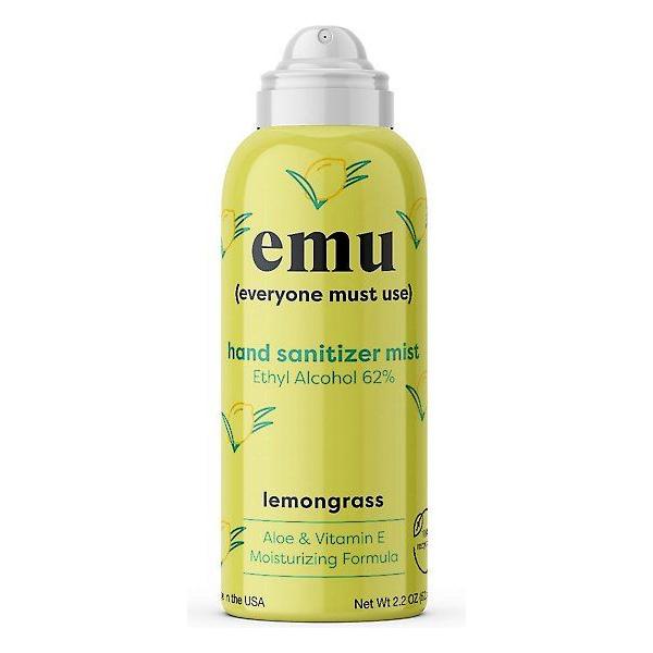 EMU Hand Sanitizer Mist Lemongrass 2.2 Oz