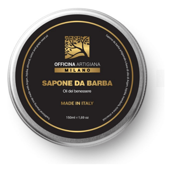 Officina Artigiana Milano Officina Artigiana Milano Signature Shaving Soap in Glass Jar 150ml Shaving Soap