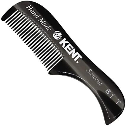 Kent 2.75 Graphite Gray Fine Tooth  Beard And Mustache Handmade Comb (81TG)