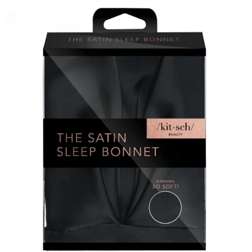 KitSch Satin Sleep Bonnet - Black