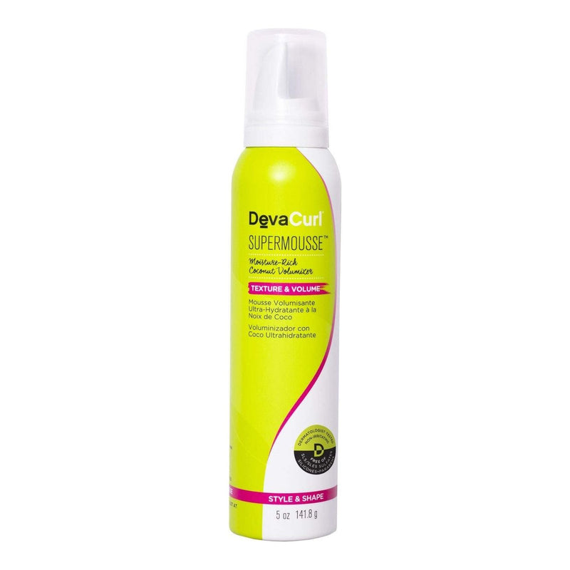 Devacurl Deva Curl Super Mousse Moisture-rich Coconut Volumizer Texture & Volume 5 Oz Hair Styling Mousse