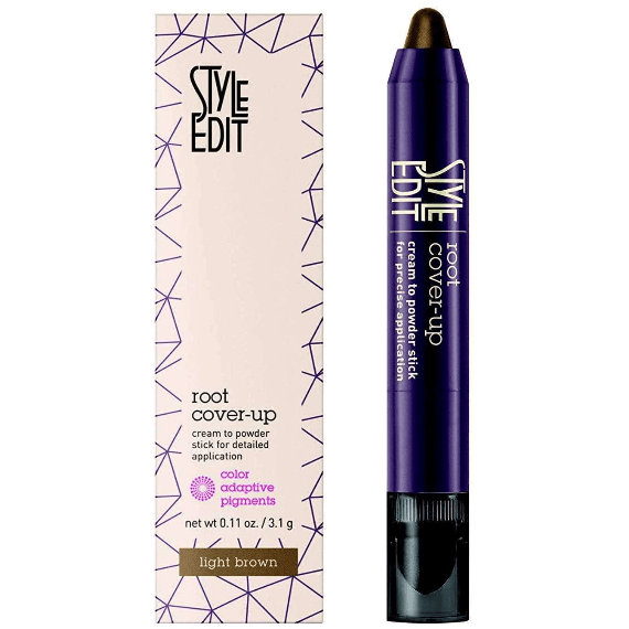 Style Edit Root Cover-Up Cream To Powder Stick Light Brown 0.11 Oz