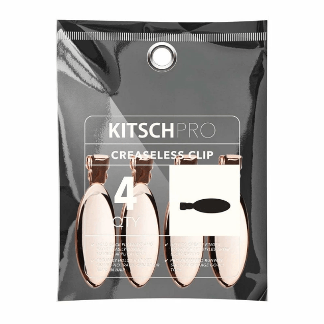 Kitsch Oval Creasless Clips 4pcs Rose Gold
