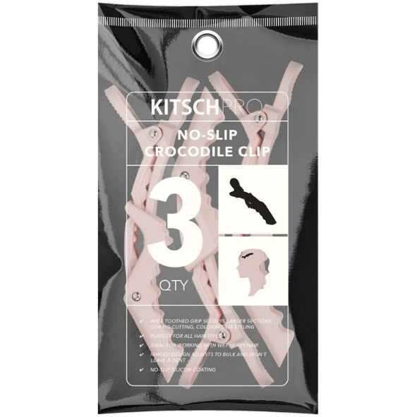 KitSch No slip Crocodile Clip 3pcs - Blush