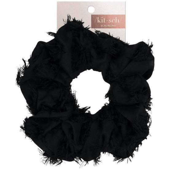 KITSCH Kitsch Brunch Scrunchie - Frayed Black Hair Scrunchie
