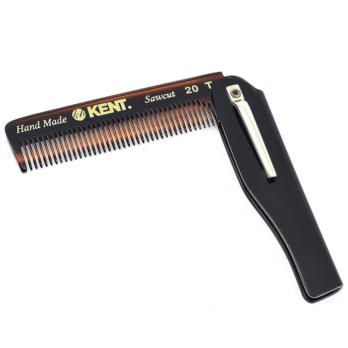 Kent Handmade Comb 20T - 100 mm Men's Folding Pocket Comb