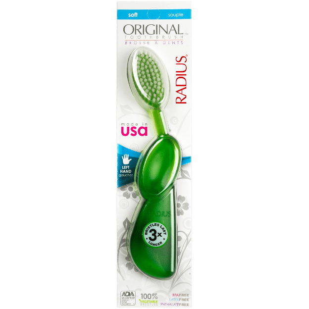 Radius Radius Original Left Hand 1 Tooth Brush Toothbrush Forest Green