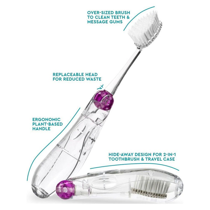 Radius Travel Soft Toothbrush Replaceable Head