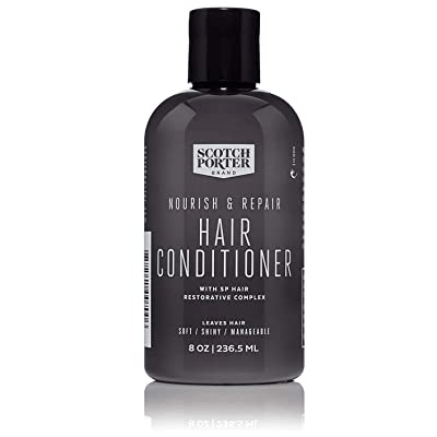 Scotch Porter Nourish & Repair Hair Conditioner, Men's Hydrating Deep Conditioner 8 oz