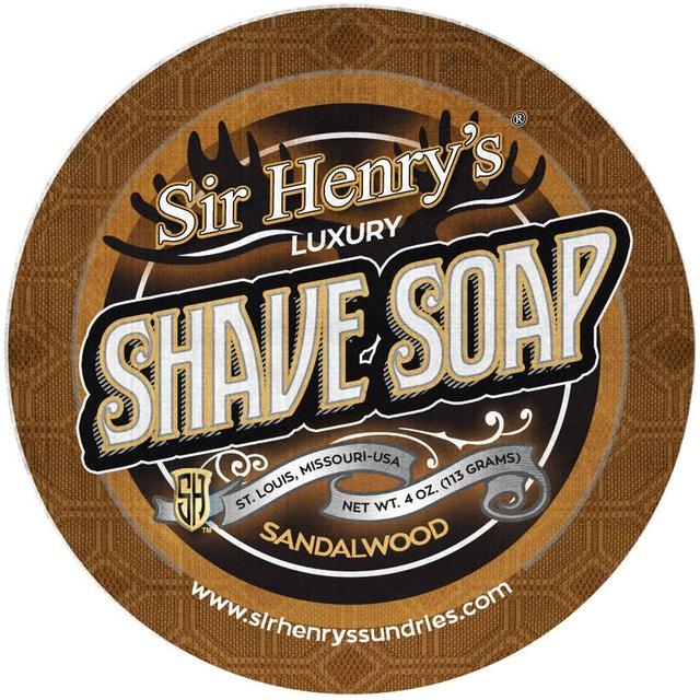 Sir Henry's Luxury Sandalwood Shave Soap 4 Oz