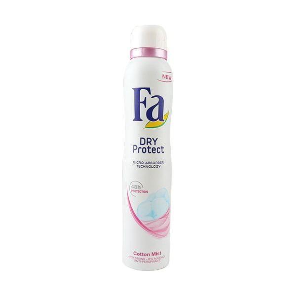 Fa Fa Dry Protect Cotton Mist Anti Perspirant Deodrent Spray 48h 200ml Personal Care