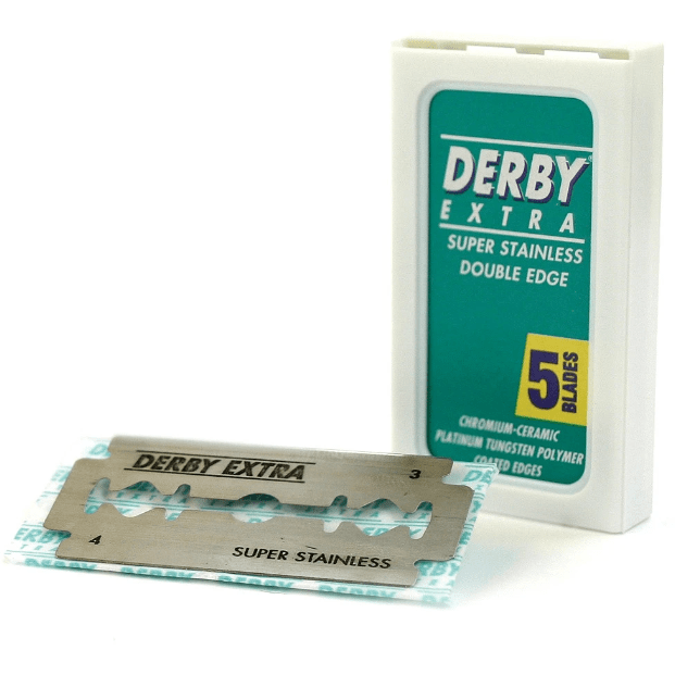 Derby Extra Chromium-Ceramic-Platinum Double Edge Razor Blades - 5 Pack