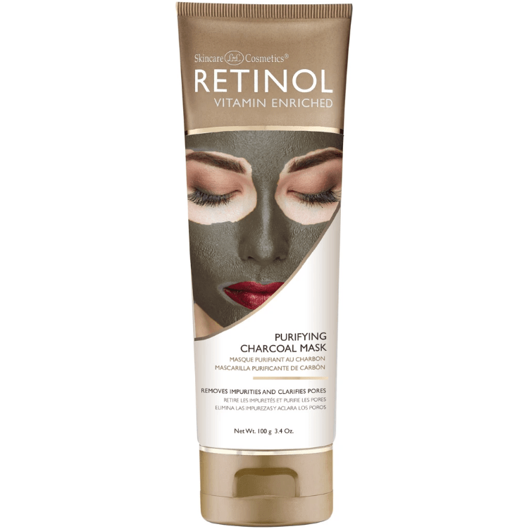 Retinol Retinol Purifying Charcoal Mask - Removes Impurities & Clarifies Pores 3.4 Oz Face Mask