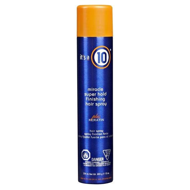 It's a 10 Miracle Super Hold Finishing Hair Spray Plus Keratin 10 oz