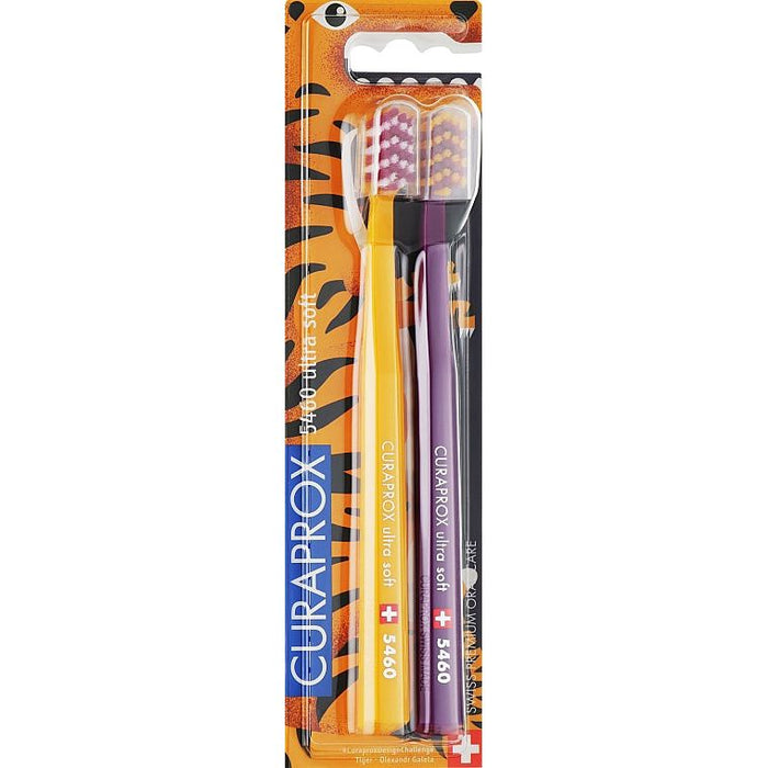 Curaprox 5460 Ultra Soft Toothbrush (Purple&Yellow)