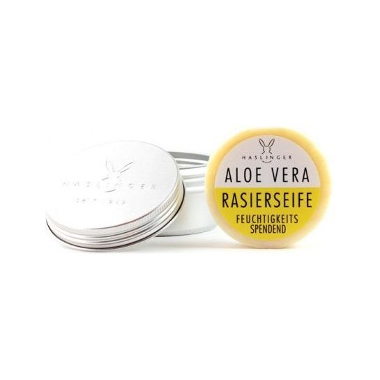 Haslinger Shaving Soap Aloe Vera in Aluminium Case 60gr