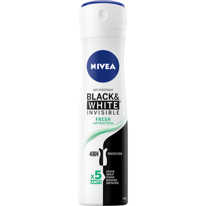 Nivea Invisible Black & White Fresh Anti-Perspirant Deodorant Spray 150ml