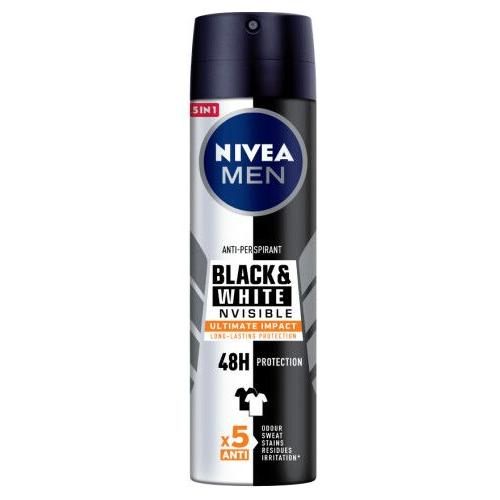 Nivea Men Antiperspirant Spray Black & White Ultimate Impact 150 ml