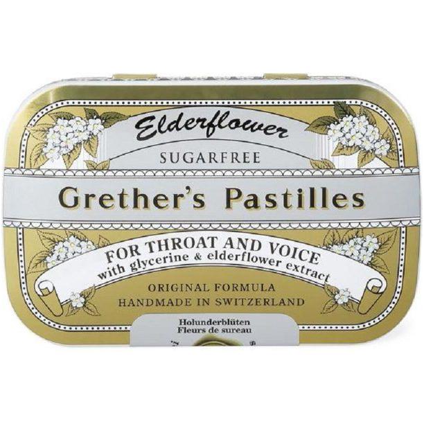 Grether's Pastilles Elderflower Sugar Free 3.75 oz. (44 Lozenges)