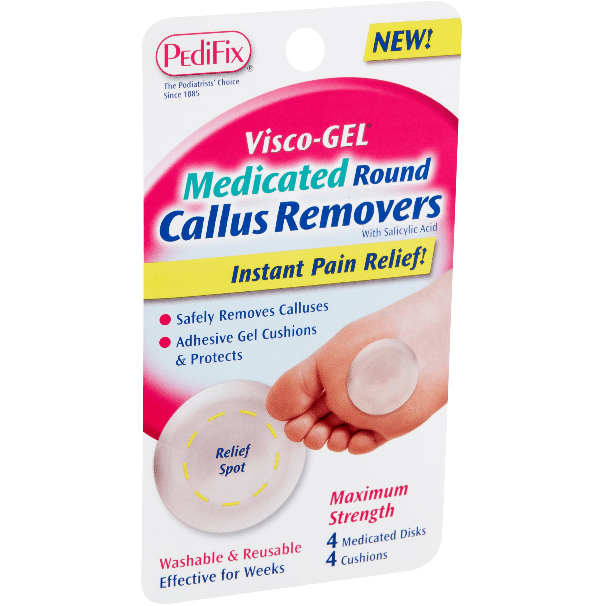 PediFix Visco-Gel Medicated Round Callus Removers 4 count