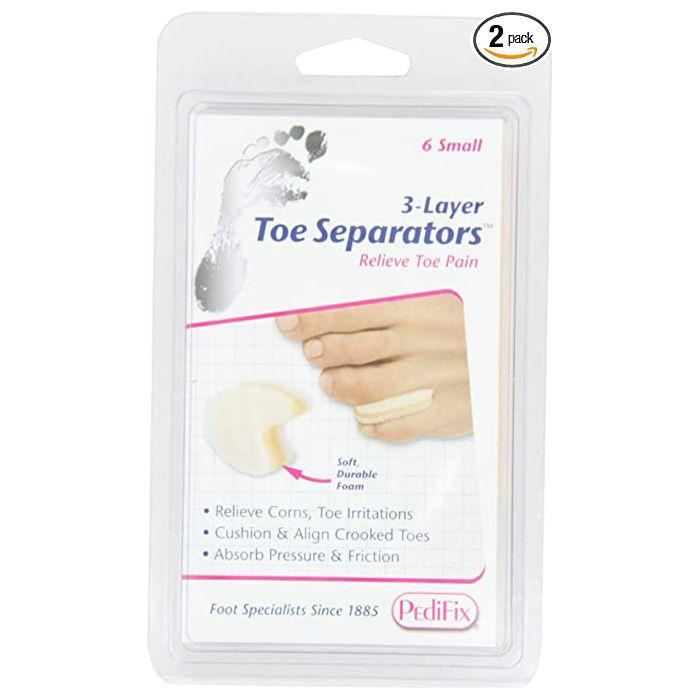 PediFix 3-layer Toe Separators 6 Count Small