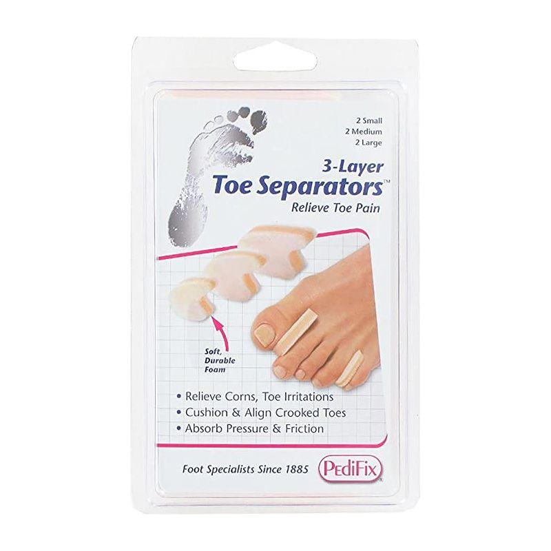 PediFix PediFix 3-Layer Toe Separators 6 Count Medium Toe Separators
