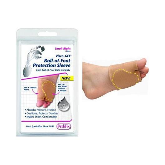 PediFix PediFix Visco-Gel Ball of Foot Protection Sleeve-SM-Right Foot Protection Sleeve