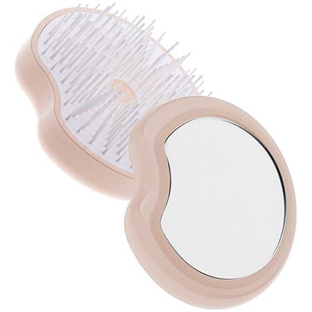 Janeke Pomme Brush Ergonomic Orange Hair Brush With Mirror