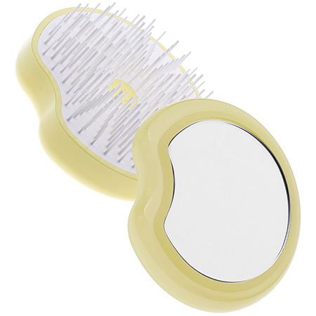 Janeke Pomme Brush Ergonomic Yellow Hair Brush With Mirror