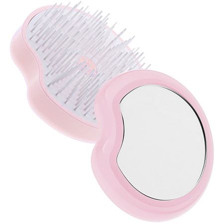 Janeke Pomme Brush Ergonomic Pink Hair Brush With Mirror