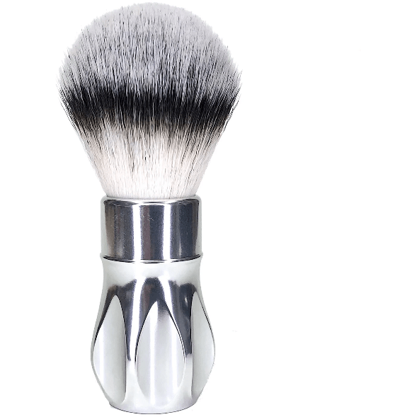 Alpha Brush & Shaving Co. Outlaw V2 26mm Shiny Silver Shaving Brush