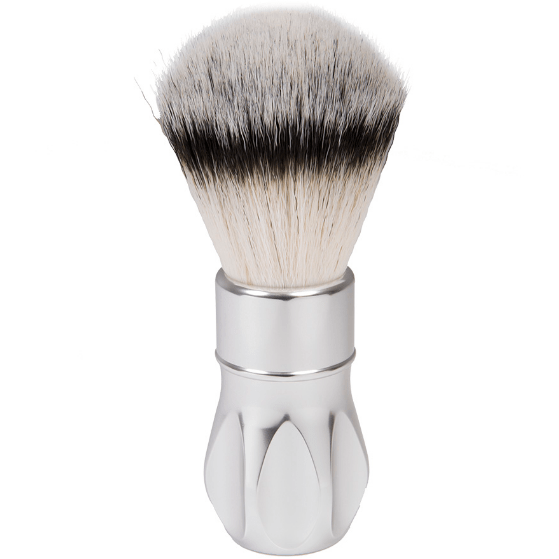 Alpha Brush and Shaving Co. Outlaw V2 26mm Matte Silver Shaving Brush