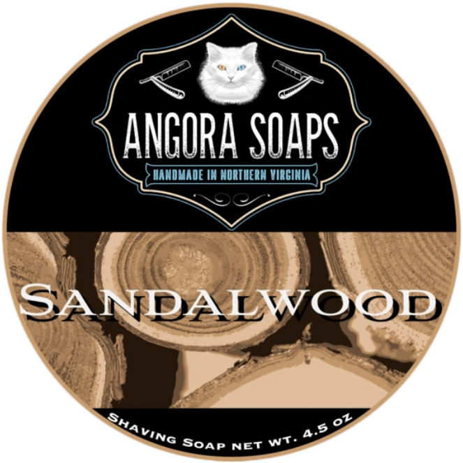 Angora Soaps Sandalwood Shaving Soap 4.5 oz