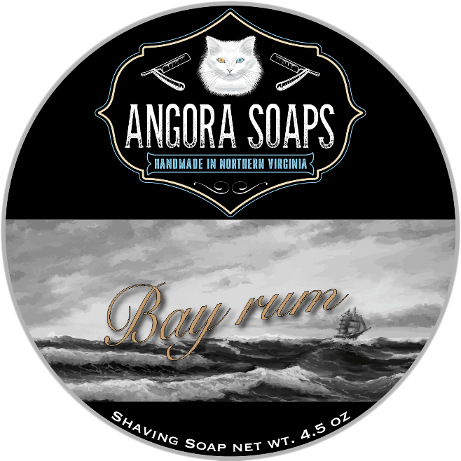 Angora Soaps Bay Rum Shaving Soap 4.5 oz