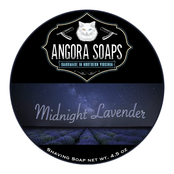 Angora Soaps Midnight Lavender Shaving Soap 4.5 oz