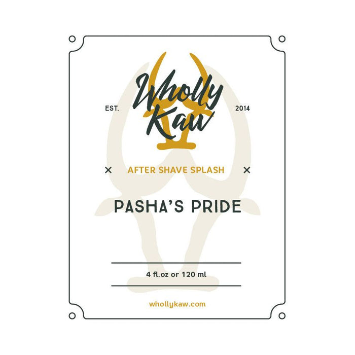 Wholly Kaw Pasha's Pride After Shave Splash 4 Oz