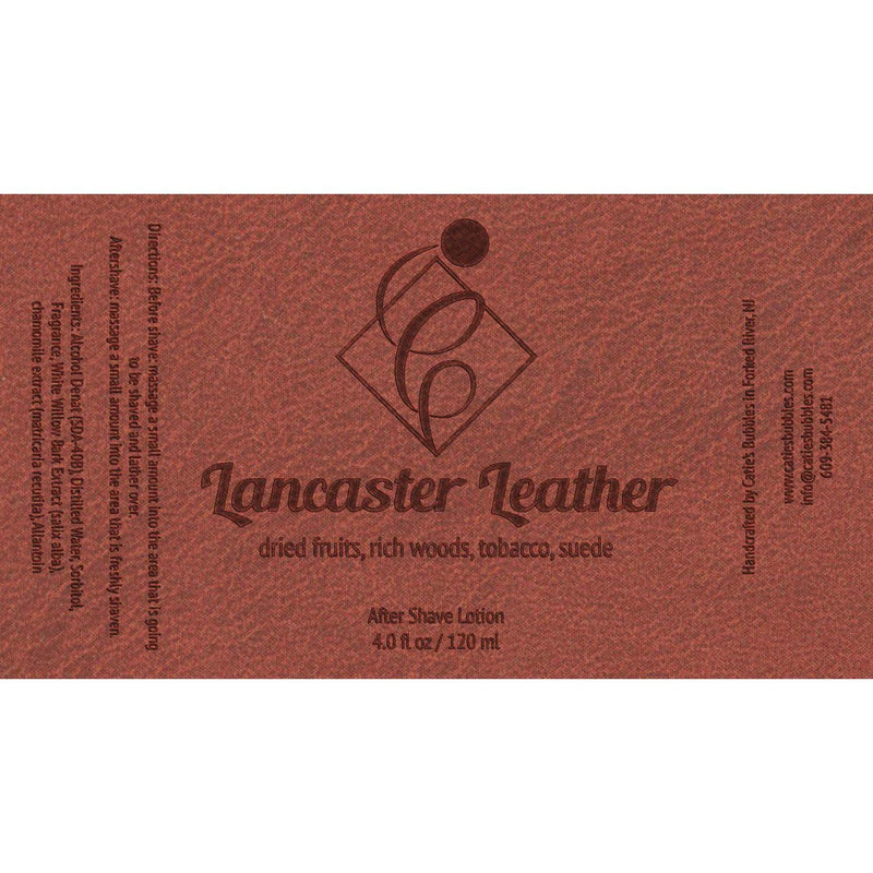 Catie's Bubbles Catie's Bubbles Lancaster Leather Shaving Collection Shaving Set Sienna Aftershave Lotion 3.3oz