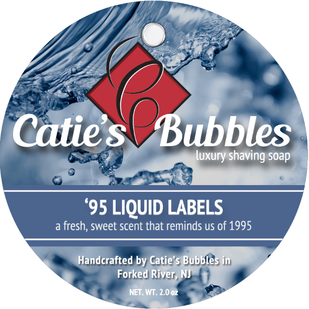 Catie's Bubbles 95 Liquid Labels Shaving Soap 4 Oz