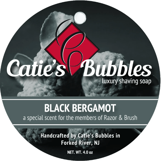 Catie's Bubbles Black Bergamot Shaving Soap 4 Oz