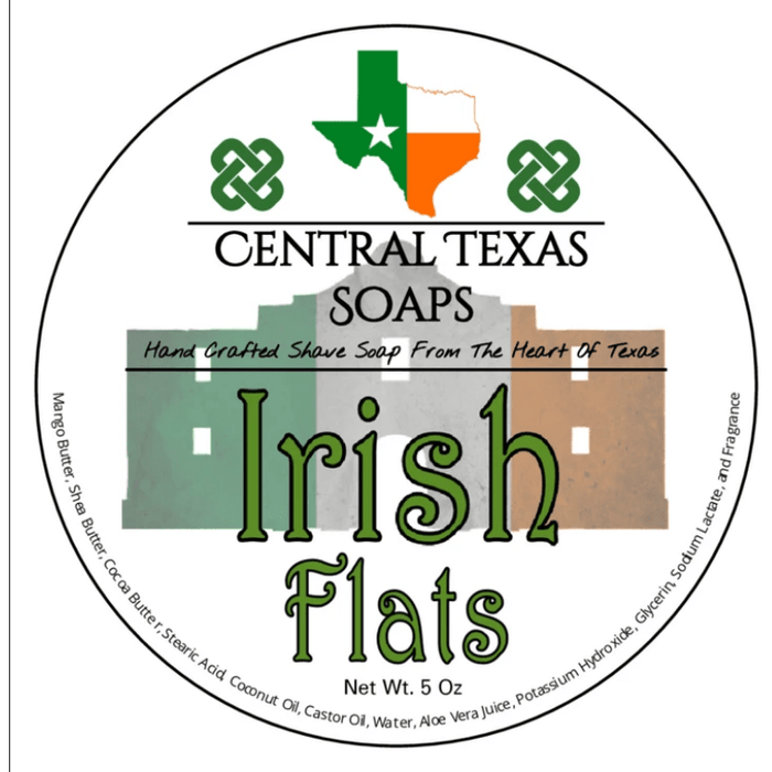 Central Texas Soaps Irish Flats Shaving Soap 5 Oz