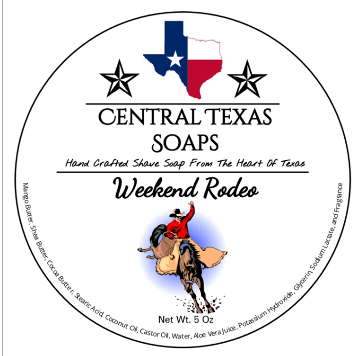 Central Texas Soaps Weekends Rodeo Shaving Soap 5 Oz