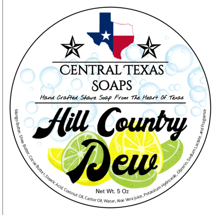 Central Texas Soaps Hill County Dew Shaving Soap 5 Oz